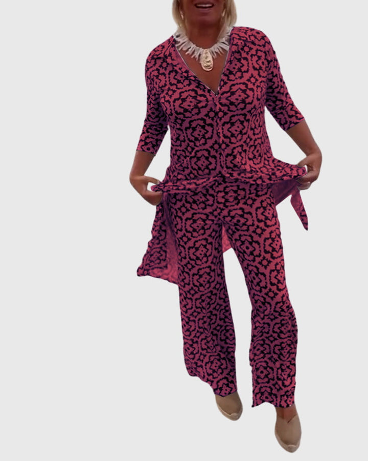 Gabriella | Conjunto Elegante Vintage de Dos Piezas