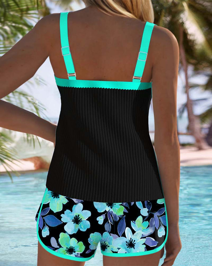 Golden Tide | Elegant two-piece tankini set