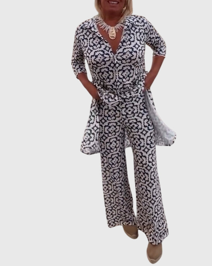 Gabriella | Conjunto Elegante Vintage de Dos Piezas