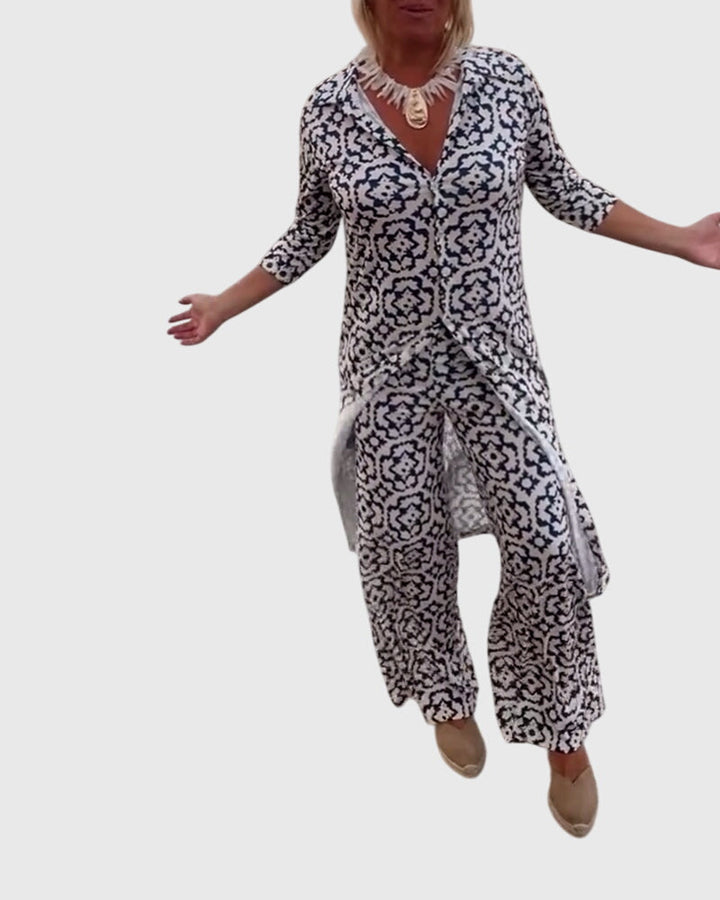 Gabriella | Conjunto Elegante Vintage de Dos Piezas