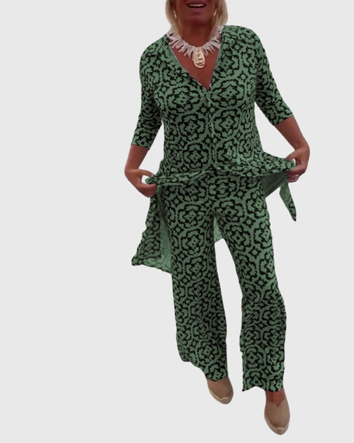 Gabriella | Conjunto Elegante Vintage de Dos Piezas