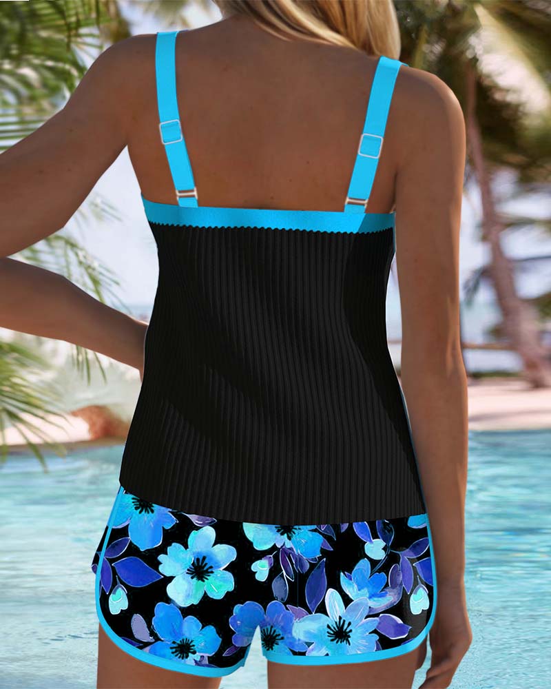 Golden Tide | Elegant two-piece tankini set
