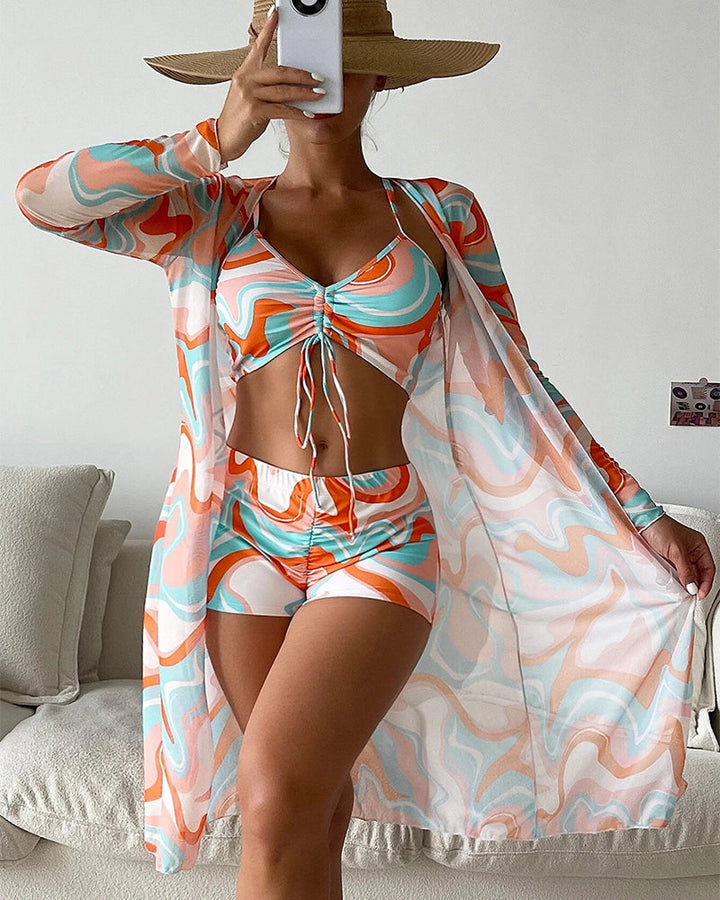 Coastal Chic | 3-piece bikini set with print