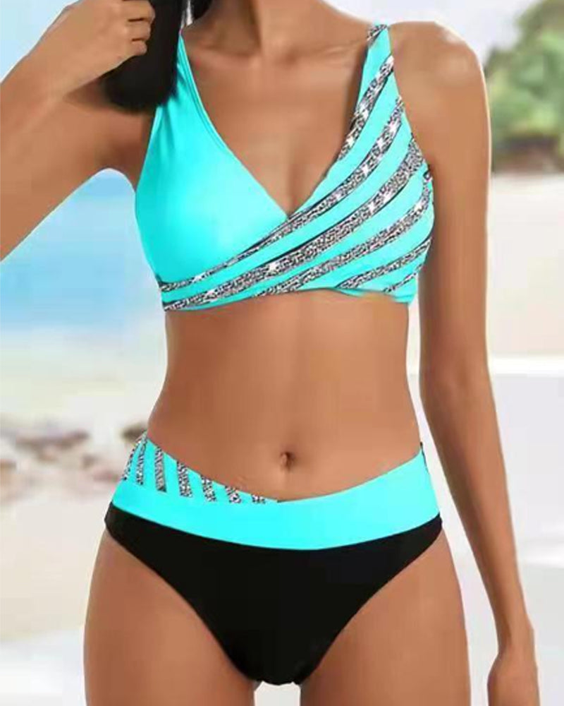 Sea Breeze | Warm-Toned Printed Bikini
