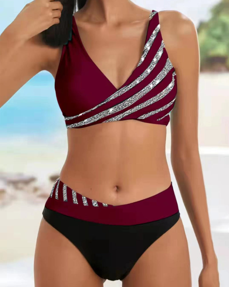 Sea Breeze | Warm-Toned Printed Bikini