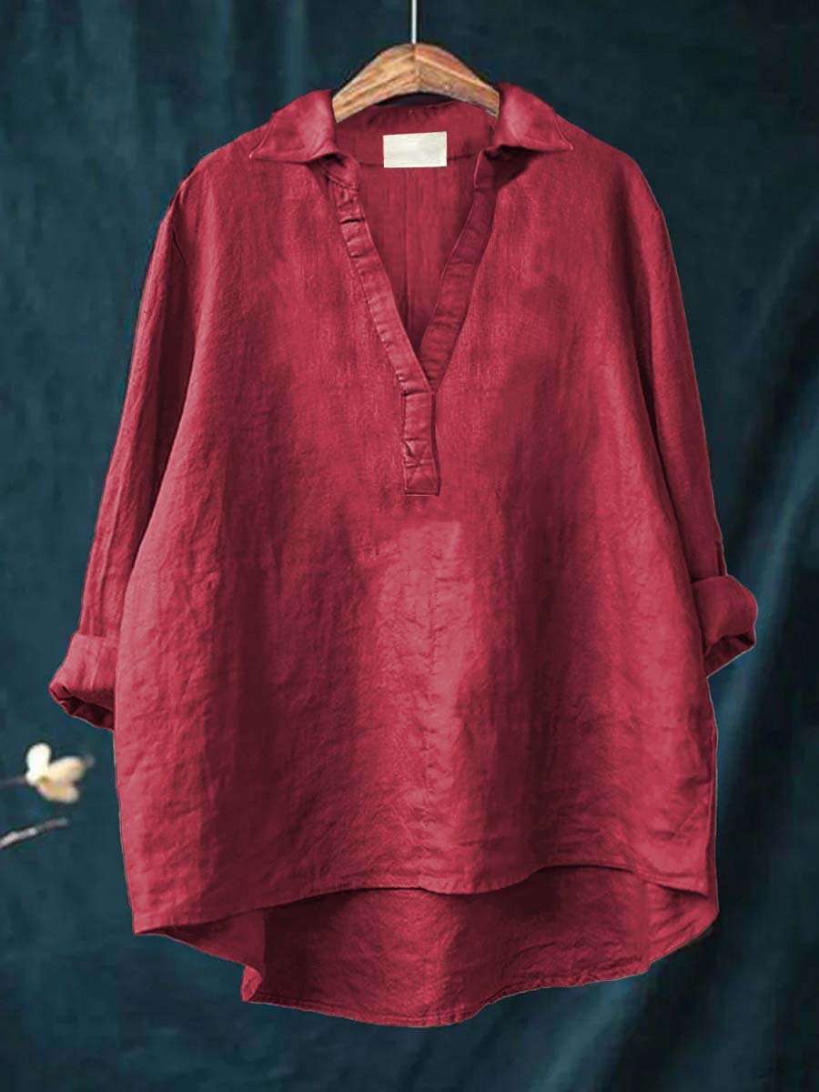 Andrea | Elegante Blusa de Verano de Lino