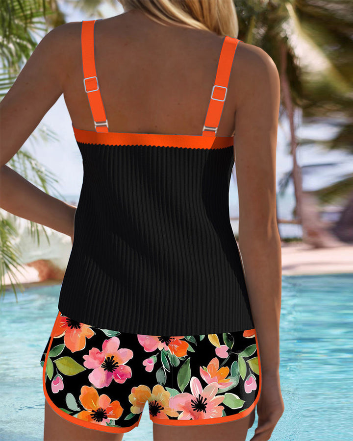 Golden Tide | Elegant two-piece tankini set