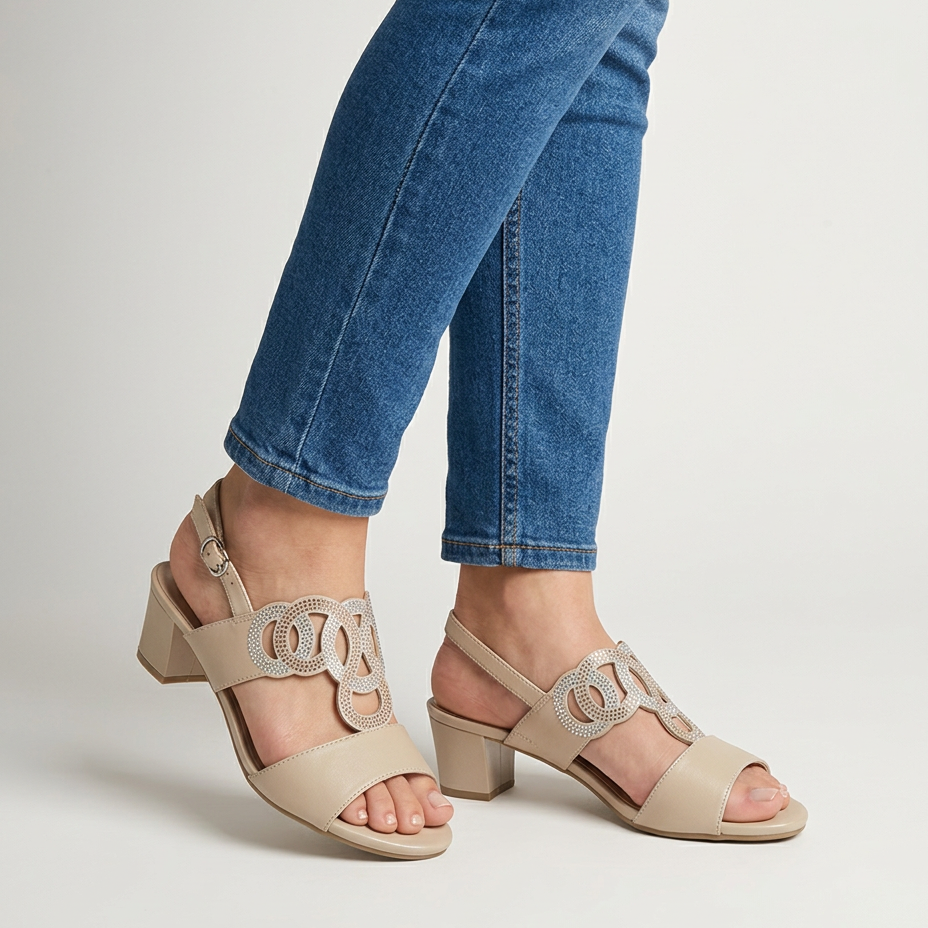 CARMEN | Sandalias Cómodas de Tacón