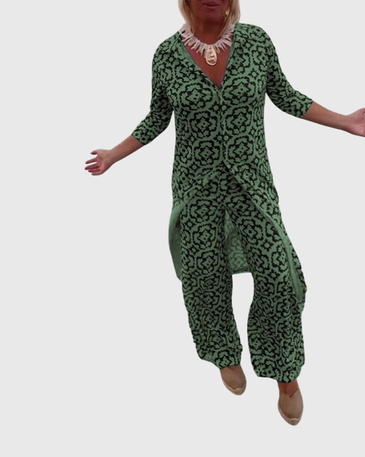 Gabriella | Conjunto Elegante Vintage de Dos Piezas